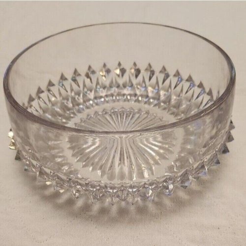 Rare Purple Indiana Diamond Point Candy Bowl, 5.25-inch collectible glass decor.