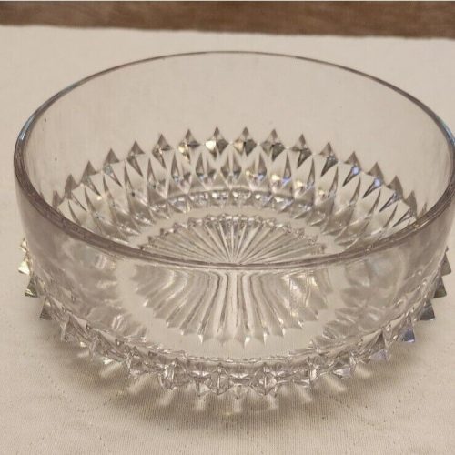 Rare Purple Indiana Diamond Point Candy Bowl, 5.25 inches, collectible glass decor item.