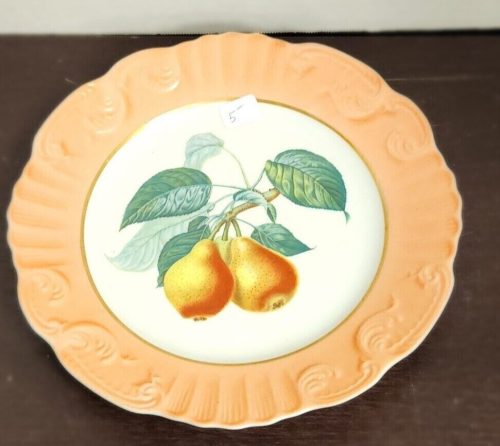 Vintage Mottahedeh Decorative Pear Plate from the 1990s.