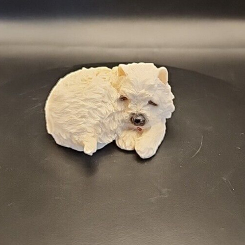 White Highland Terrier Blow Mold Figurine for Collectibles and Home Decor.