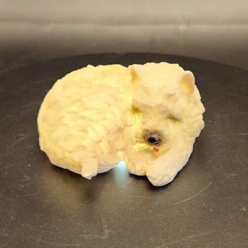 White Highland Terrier blow mold figurine for decorative display.