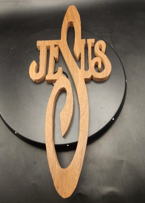 Wooden Jesus Cross Wall Hanging Decor for Religious and Home Spirituality.