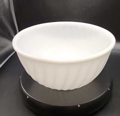 Vintage Fire King 9x4.5 Inch Oven Ware Mixing Bowl from the 1950s.